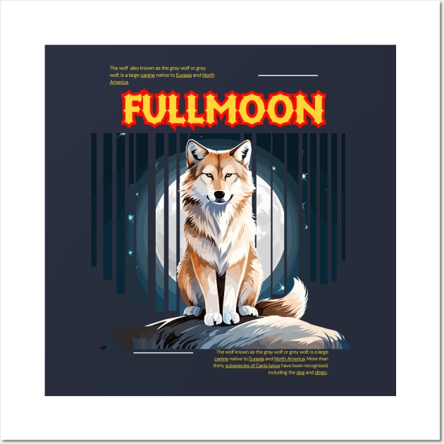 Fullmoon Wolf Lover Wall Art by Charlie Dion